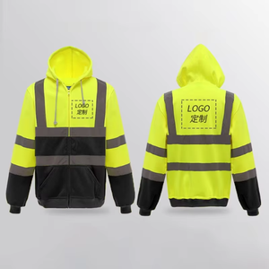 Sweat à capuche de sécurité haute visibilité personnalisé, pull, veste polaire respirante avec LOGO personnalisé, vêtements de travail grande taille - Product Image 1