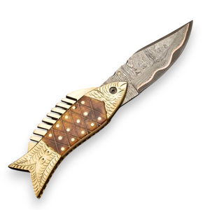 Nordic Forge Industrial Grade Damascus Folding <b>Knife</b> Leather Sheath Handmade <b>Pocket</b> <b>EDC</b> Hunting Camping OEM ODM Supported Drop - Product Image 1