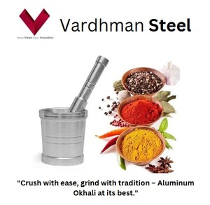 Mortier Okhali en aluminium 2025, vente chaude, broyage et écrasement faciles, bol de broyage traditionnel, matériau métallique durable - Product Image 2