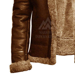 Veste en cuir et fourrure de haute qualité, logo personnalisé, veste en cuir et fourrure, vêtements de mode, veste en cuir et fourrure pour hommes - Product Image 5