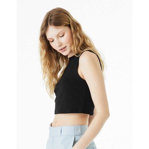 Bella + Canvas Ribbed Crop Tank Top Traje de verano Tela elástica suave Minimalista Color sólido Básicos | Uso diario ligero - Product Image 1