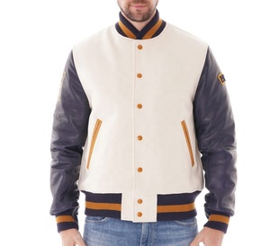 Wholesale Customized Hot Sale Men's <b>Baseball</b> <b>Jacket</b> <b>Bomber</b> Fleece College Letterman <b>Jacket</b> Streetwear Varsity <b>Jacket</b> - Product Image 1