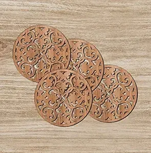 Dessous de verre hexagonaux en bois découpés au laser de conception créative Serviettes chauffantes de cuisine de restaurant Dessous de plat Tapis et tampons pour tasses à boissons - Product Image 4