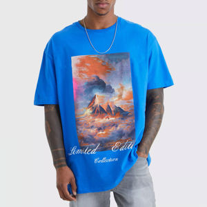 Camiseta de Manga Corta para Hombre, con Logotipo Personalizado, Talla Grande, Antiarrugas, 100% Algodón, Transpirable, 180g, Último Diseño, Gran Venta - Product Image 2