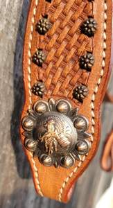 Headstall Western de qualité supérieure pour l'outillage à main d'équitation avec goujons cuir équestre tack à prix - Product Image 2