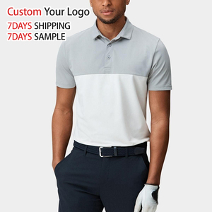 Chemises de golf pour hommes en coton tricoté de haute qualité, unisexe, à séchage rapide, respirantes, personnalisées avec broderie, idéales pour l'été - Product Image 1