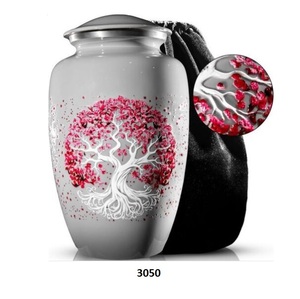 โกศงานศพขนาดใหญ่รูปหัวใจสีแดงสำหรับขี้เถ้ามนุษย์แถมถุงกำมะหยี่ฟรี - Product Image 2