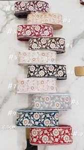 Cintas bordadas a máquina personalizadas, encajes en varios diseños y colores para trabajo pesado exclusivo, vestidos de boda - Product Image 6