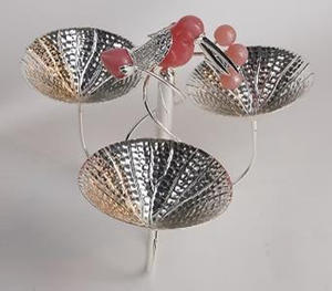 Bol classique à trois sections pour la maison hôtel Restaurant vaisselle de table couleur argent laiton bordure Design chocolat bol de service - Product Image 3