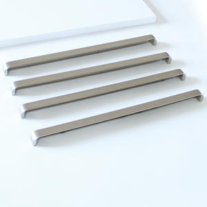 Poignées de tiroir modernes en alliage de zinc pour commode de chambre à coucher finition nickel brossé Poignées de tiroir de garde-robe de cuisine durables et écologiques - Product Image 2