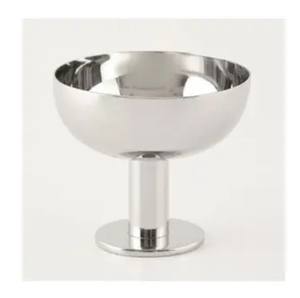 Bol décoratif en métal argenté Bol de service pour vaisselle de designer Bol de service en métal à feuilles martelées - Product Image 1