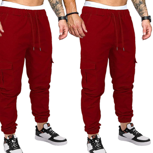 Best Design Men's Casual <b>Trousers</b> High Quality Cotton Solid Color Street Style Breathable <b>Drawstring</b> Pattern Plain Dyed Canvas - Product Image 5