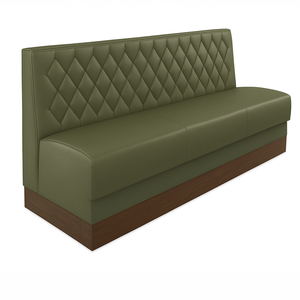 आधुनिक हीरा टफ्टेड पु चमड़े के रेस्तरां बूथ के साथ बैठे, नाइट क्लब फर्नीचर के लिए वाणिज्यिक बैंक्वेट सोफा - Product Image 6