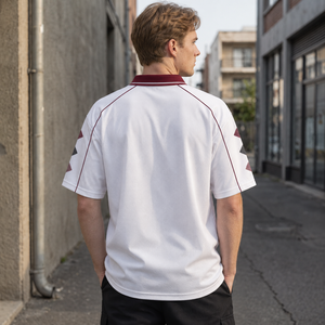 Custom <b>Western</b> Polo Collar Breathable Mesh Jersey Retro Graphic Polo Jersey Sports <b>Shirt</b> Team Fan Raglan Sleeve Sports Jersey - Product Image 2