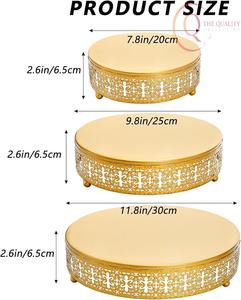 Base para Pastel de Metal Premium con Textura Elegante, Perfecta para la Presentación de Pasteles y Decoración del Hogar - Product Image 2