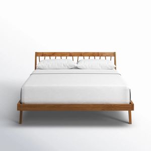 Marco de cama de plataforma de teca sólida minimalista artesanal Almacenamiento de lujo de alta calidad personalizable cama Indonesia ecológica - Product Image 4