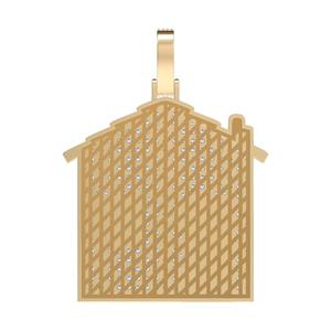 Pendentif Iced House en Moissanite 2025, Or Massif 10k, Bijoux Streetwear Urbain pour Hommes et Femmes, Design Porte Bloquée, Qualité Diamant VVS - Product Image 2