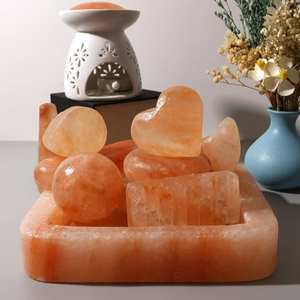 Himalayan Salt Stone Yin Yang Candle Holder Including 2 Tea Lights Home Decore | Body Massage Clinics Decoration | <b>Gift</b> Pack - Product Image 6