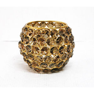 Grand bougeoir votif carré élégant en cristal et métal Pièce décorative élégante pour une utilisation intérieure et extérieure - Product Image 2