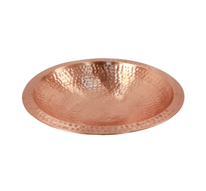 Bols ronds en métal cuivré de luxe Bol décoratif plaqué or Pièce maîtresse en argent fabriquée à la main coffre-fort fabriqué en Inde - Product Image 1