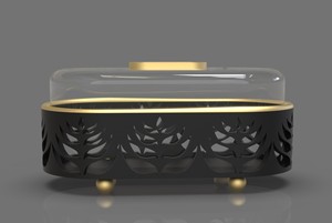 Aluminium 3-<b>Tier</b> Handmade Eco-Friendly Luxury Dessert & <b>Cake</b> Serving <b>Stand</b> with Glass Dome Cover - Product Image 6