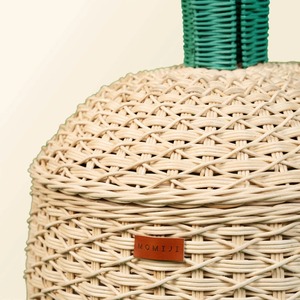 Panier de rangement multifonctionnel moderne en rotin ananas écologique naturel - Product Image 3