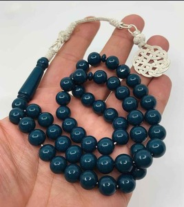 Rosario Musulmán de Piedras Naturales de Primera Calidad, 33 Cuentas de 10 mm, Pulsera con Cuentas, con Borla Separadora, Regalo para Ramadán - Product Image 1