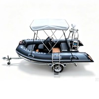 Bateau pneumatique ZHENBO 3.6M à coque en fibre de verre, type ORCA Hypalon 866, pour 6 personnes, pêche et loisirs, RIB 360.
