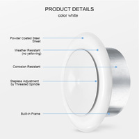 Grille de ventilation circulaire pour système CVC OEM, cache de ventilateur de plafond/mur, diffuseur, sortie de conduit de ventilation, vanne de débit