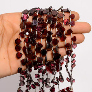 ลูกปัดโกเมน rhodolite, ลูกปัดหัวใจโกเมน Rhodolite, ลูกปัดพลอยโกเมน, ลูกปัดโกเมน rhodolite สำหรับทำเครื่องประดับ, - Product Image 2