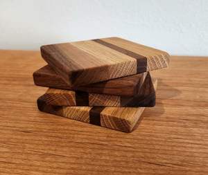 Juego de posavasos de resina epoxi de Calidad única con efecto océano decorativo cuadrado redondo posavasos de resina de madera epoxi de Craftsy Home - Product Image 4