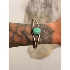 Dave Skeets Fashion Cuff Bracelet Handcrafted with Turquoise & Sterling Silver - Product Image 2