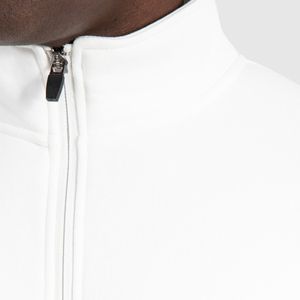 100% Cotton Heavyweight Winter Pullover Men's Oversized Drop Shoulder <b>Thermal</b> Half Zip Sweatshirt Embroidered Winter Season - Product Image 6