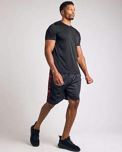 กางเกงขาสั้นเล่นกีฬาของผู้ชายออกแบบได้ตามต้องการมีกระเป๋าด้านข้างและสายรัดเอวที่มีความยืดหยุ่นลวดลายสีทึบชุดใส่ประจำวัน - Product Image 2