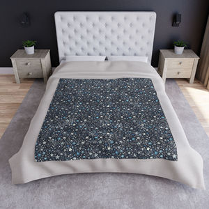 Acogedora Manta de Franela con Diseño de Terciopelo Arrugado Estilo Noche Estrellada para Mayor Comodidad y Estilo - Product Image 1