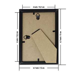 Juego de 5 Marcos de Fotos Negros de 10 x 15 cm, Colección de Marcos para Cuadros - Product Image 5