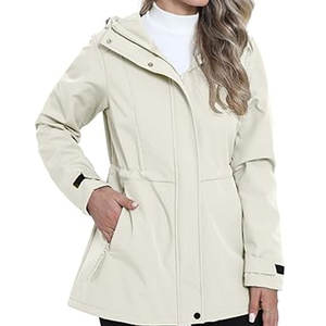 Veste Softshell Imperméable Légère pour Femmes Doublée de Polaire à Capuche Coupe-Vent pour Voyages et Randonnées en Plein Air - Product Image 2