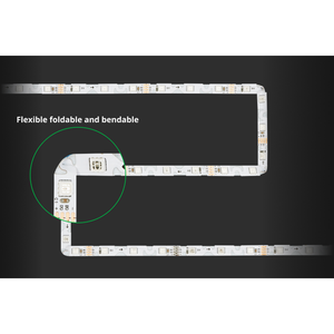 Bande lumineuse LED RGB en forme de S (WS2812B) télécommandée, 5050 SMD EPistar IP20 12V, bande flexible PVC/Cuivre pour éclairage paysager 5M - Product Image 4