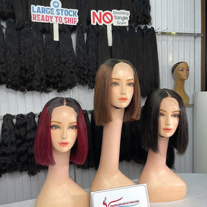 วิกผมมนุษย์โครงตรงผมเวียดนามวิกผมบ๊อบลูกไม้ HD - Product Image 5