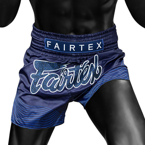 Pantalones Cortos de Boxeo Muay Thai Fairtex de Alta Calidad, Superventas, Color Azul, Transpirables, con Banda Elástica, para MMA - Product Image 1