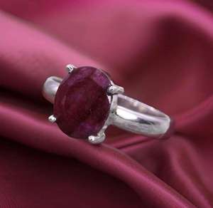 Cổ điển phong cách cổ điển của phụ nữ tuyên bố Vòng thủ công 925 Sterling bạc đỏ <span class=keywords><strong>Ruby</strong></span> đá quý căng thẳng thiết lập IGI chứng nhận - Product Image 6