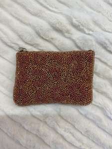 Classic Beaded Coin Purse Pearl and Diamond Beaded Make up Bag Wedding or Party Gift for Her - Product Image 3