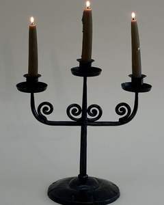 Decorative antique metal <b>candelabra</b> for luxury interior design setup or traditional home altar candle arrangement - Product Image 1