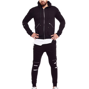 Nuevo Estilo de Chándales Casuales con Capucha para Hombre, Color Sólido, Transpirables, de Poliéster/Algodón, en Grandes Cantidades - Product Image 1