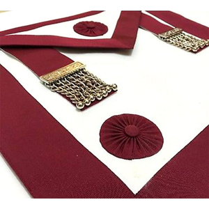 Freemasons เครื่องราชกกุธภัณฑ์ช่างมาซินาเรียที่ผ่านมาสูงพระราชาผ้ากันเปื้อนสีแดงด้วยเครื่องปักทองที่กำหนดเอง - Product Image 6