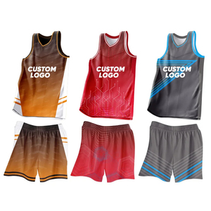 Conjuntos de Uniformes de Baloncesto Personalizados para Adultos, Transpirables, Anti-UV, de Secado Rápido, Talla Grande, Jersey 100% Poliéster, Antibacteriano, Unisex - Product Image 1