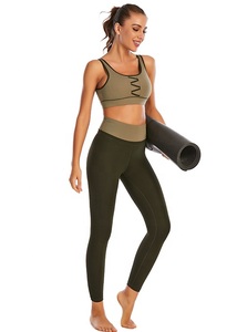 Nouvelles femmes Yoga tenues 2 pièces ensemble survêtements d'entraînement soutien-gorge de sport taille haute Legging vêtements de sport ensemble de vêtements de sport - Product Image 4