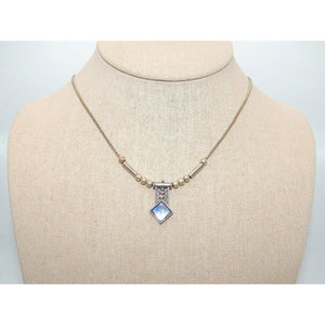 Collana con pendente a goccia geometrica in argento Sterling 925 con motivo tribale accessorio elegante alla moda - Product Image 3