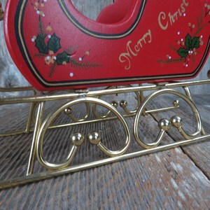 Traîneau de Noël élégant en bois pour les vacances panier de traîneau de table décoration de festival de maison de Noël décor intérieur et extérieur - Product Image 2