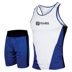 Uniforme de championnat de boxe personnalisé Kick Boxing Vest & Shorts pour hommes Ensemble de boxe unisexe de qualité supérieure - Product Image 6